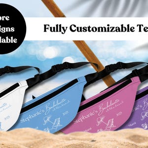 Custom Beach-Themed Fanny Pack, Personalized Bachelorette Party Fanny Pack, Wedding Party Favors, Girls Weekend Ideas, Bridesmaids Gifts