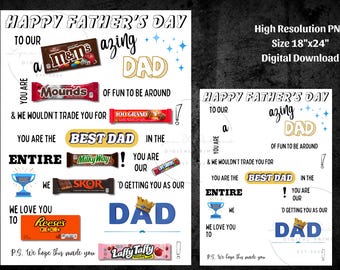 Father's Day Candy Poster: Printable Candy Gram (Digital Download)