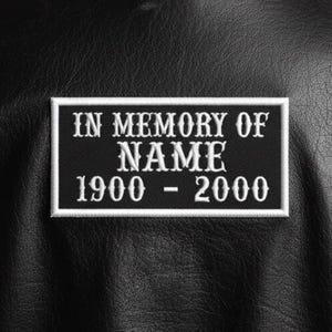 Custom Embroidered Memorial Patch In Memory Of RIP Biker Motorcycle Club Sew-On Patches