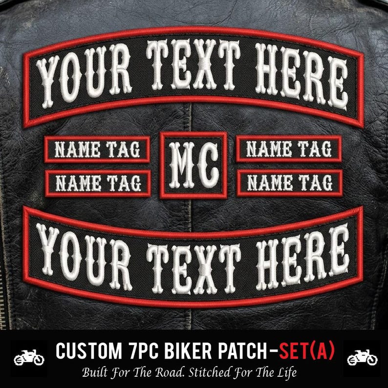 Canada Rocker Patch Top Rocker Custom Embroidered Motorcycle Club Biker Patch - Top Rocker, Bottom ...