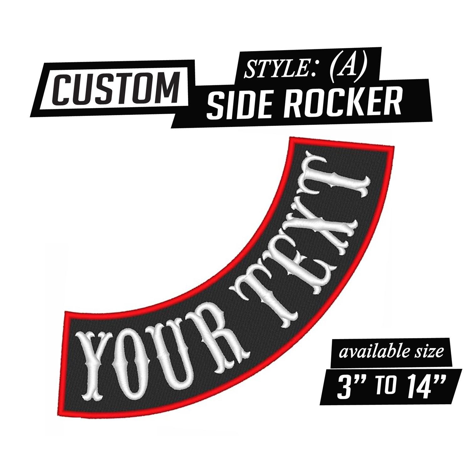 Custom Embroidered Patch - Side Rocker Motorcycle Biker MC
