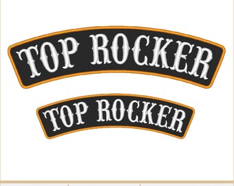 Custom Embroidered Top Rocker Patch - Motorcycle Club Biker MC Sew-On Patches