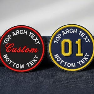 Custom Embroidered Round Patch: Sew-On Biker Badge (2-7 inch)