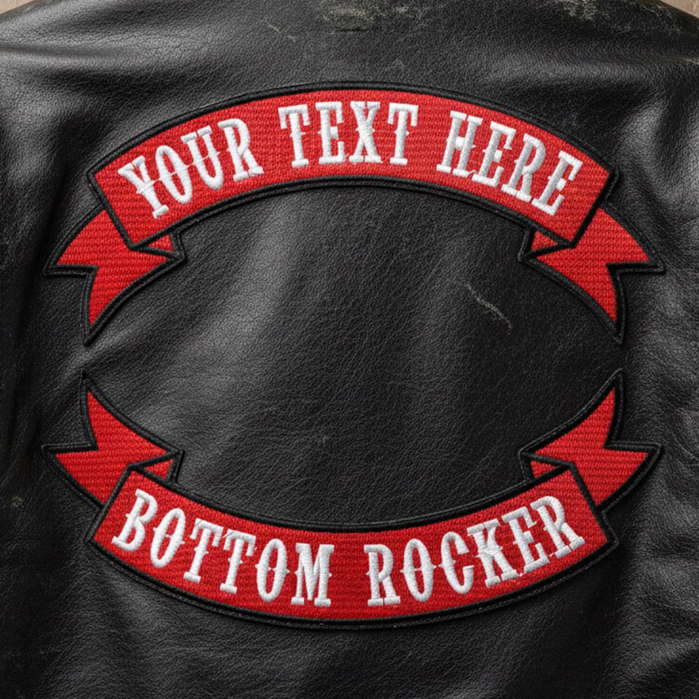 Custom Embroidered Motorcycle Club Patch Set - Top and Bottom Rocker ...
