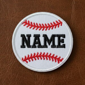 Custom Embroidered Round Sports Patch - Baseball Softball Varsity Sport Team Round Sew on Patches