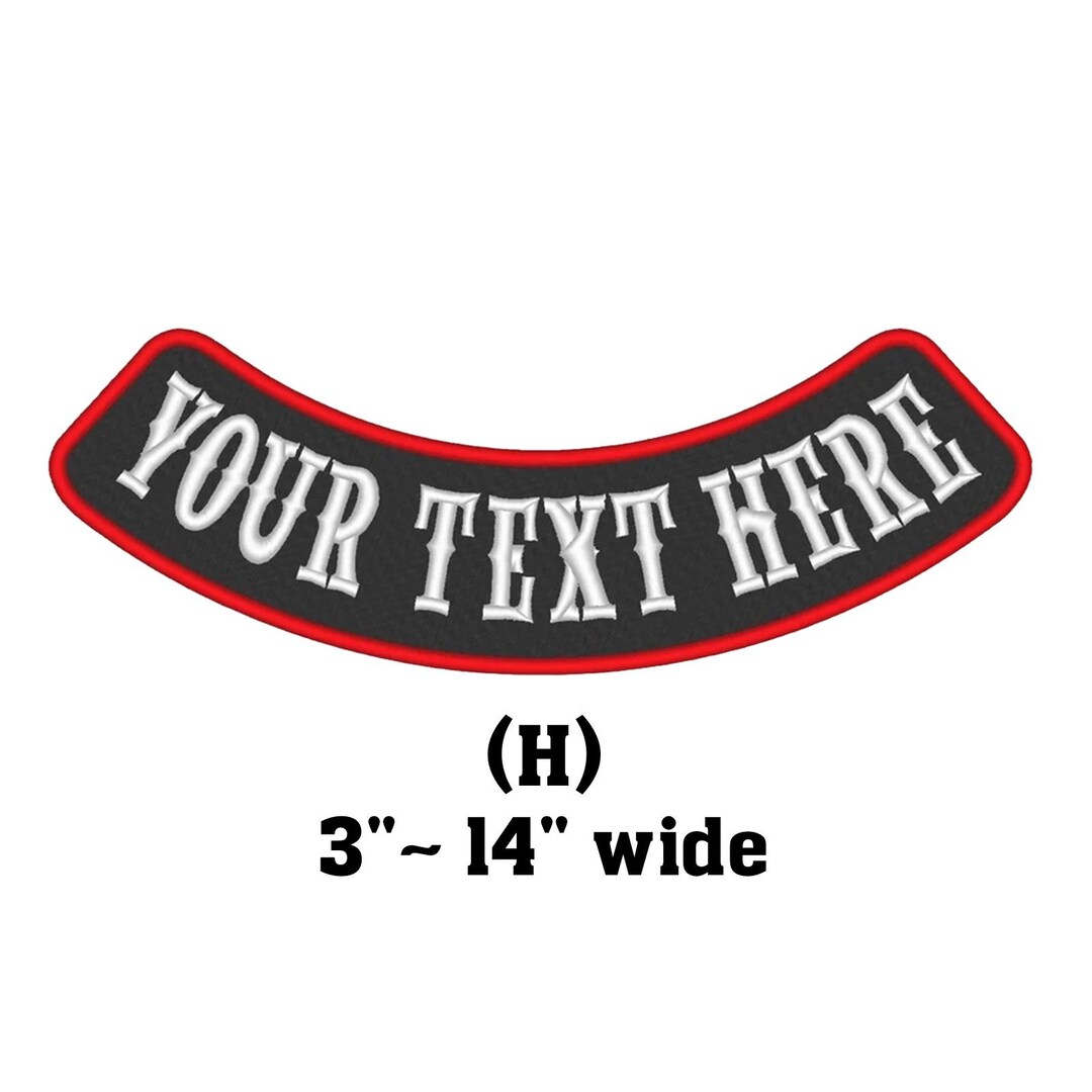 Detroit Bottom Rocker Patch Custom Embroidered Patch - Bottom Rocker Motorcycle Biker MC Sew on ...