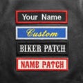 Custom Embroidered Straight Patch - Name Tag, Biker, Motorcycle Club Sew-On Patches