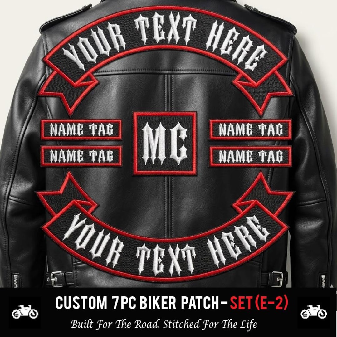 Motorcycle Club Back Patches Custom Embroidered Motorcycle Club Biker Patch - Top Rocker, Bottom ...