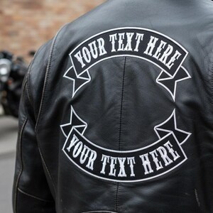 Uniquely Yours 10-Piece MC Officer Patch Set – Embroidered Biker Club Vest Patches, Black