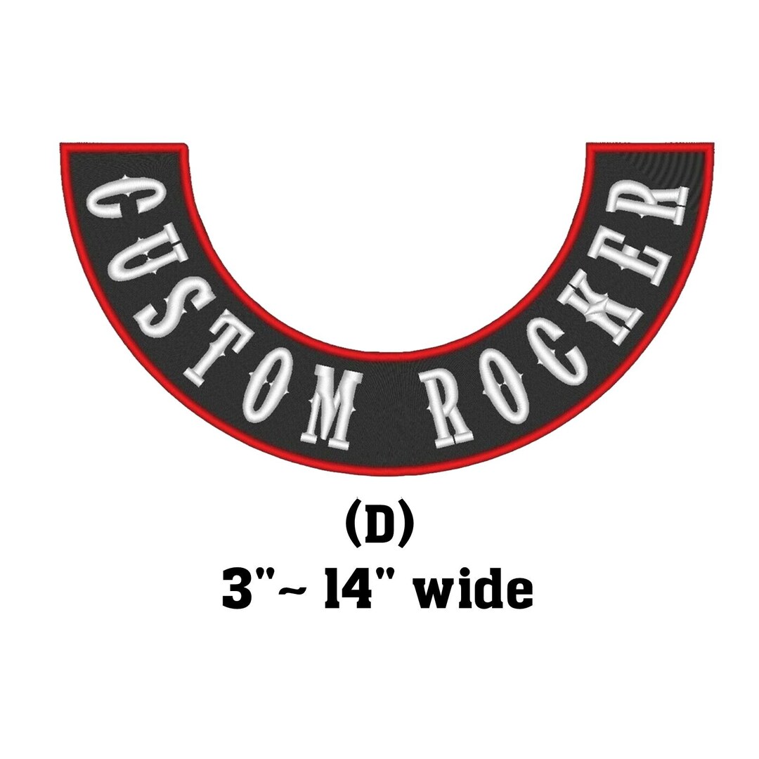 Custom Embroidered Patch - Bottom Rocker Motorcycle Biker MC Sew on ...