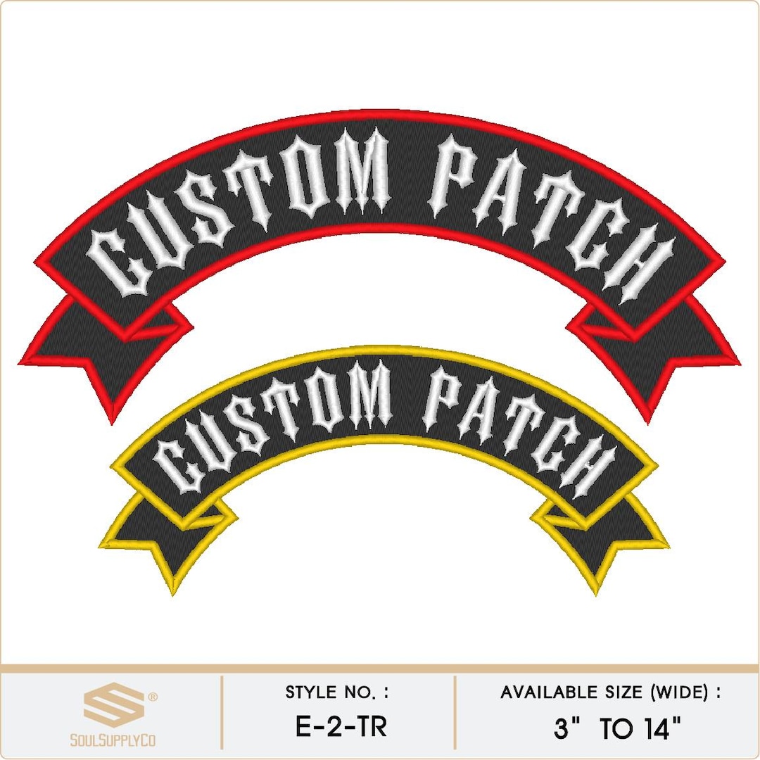Top Rocker For Patch Custom Embroidered Top Rocker Patch - Motorcycle Club Biker MC Sew-on ...