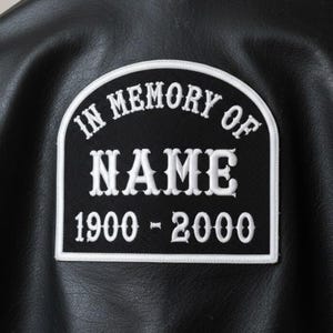 Custom Embroidered Memorial Patch - In Memory Of RIP Biker Motorcycle Club Sew-On Patches