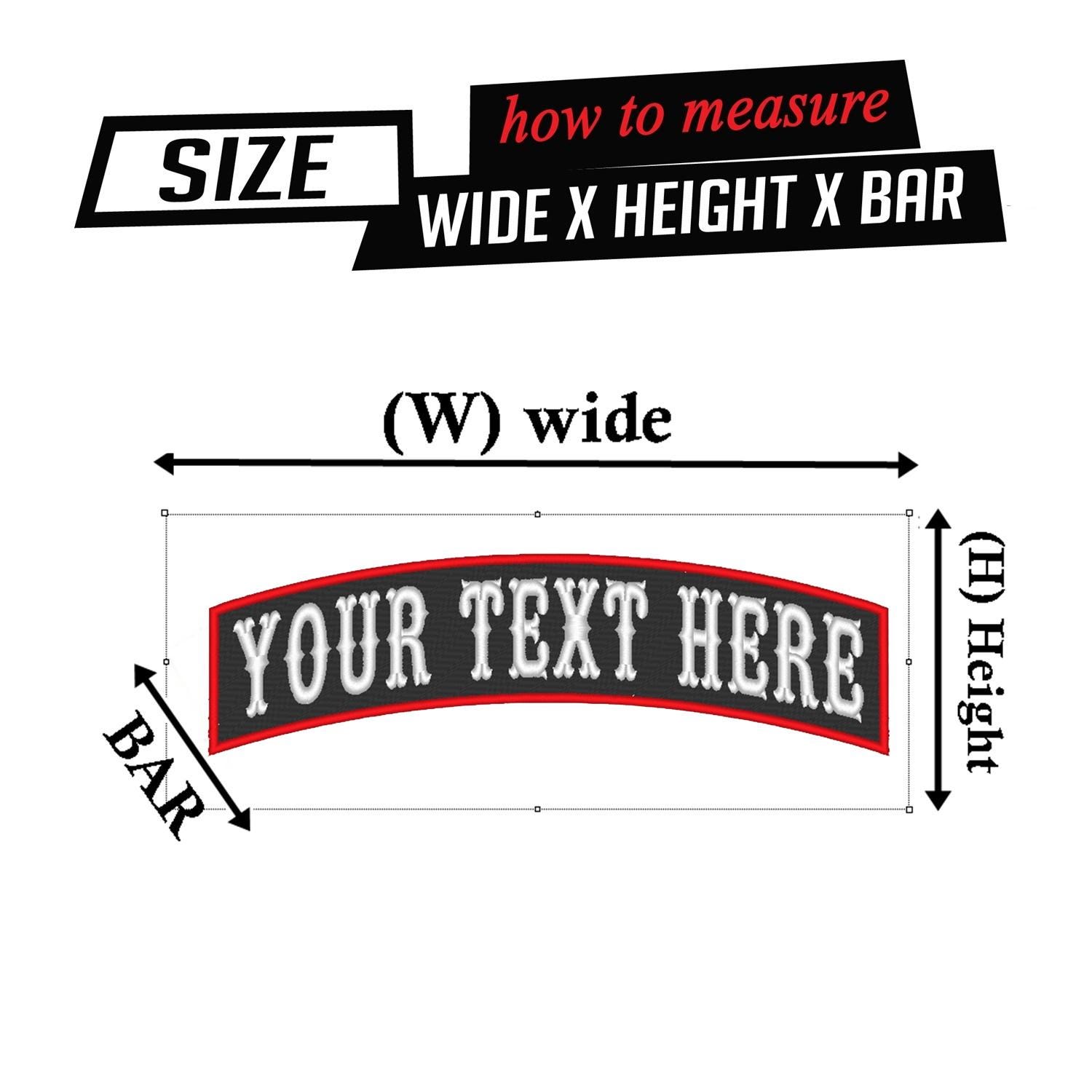 Custom Embroidered Motorcycle Club Patch Set - Top and Bottom Rocker ...