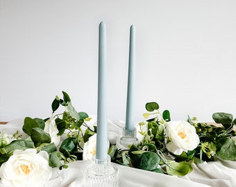 taper candle dusty blue wedding decor pastel blue table candles blue party decor blue gift candle gift wedding theme tea party decor