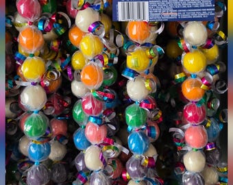GRADUATION GIFT-Gumball Lei/Necklace. Birthdays, End of the Year awards, Field Day Prizes and more. Many flavors and tags to choose from.