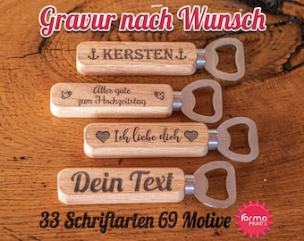 Apribottiglie personalizzato Apribottiglie inciso con incisione Personalizzato con nome e testo regalo con incisione apribottiglie