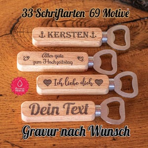 Personalisierter Flaschenöffner Graviert Flaschen öffner mit Gravur Personalisiert mit Name & Text bottle opener engraving Geschenk