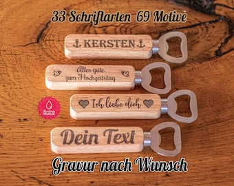 Personalisierter Flaschenöffner Graviert Flaschen öffner mit Gravur Personalisiert mit Name & Text bottle opener engraving Geschenk