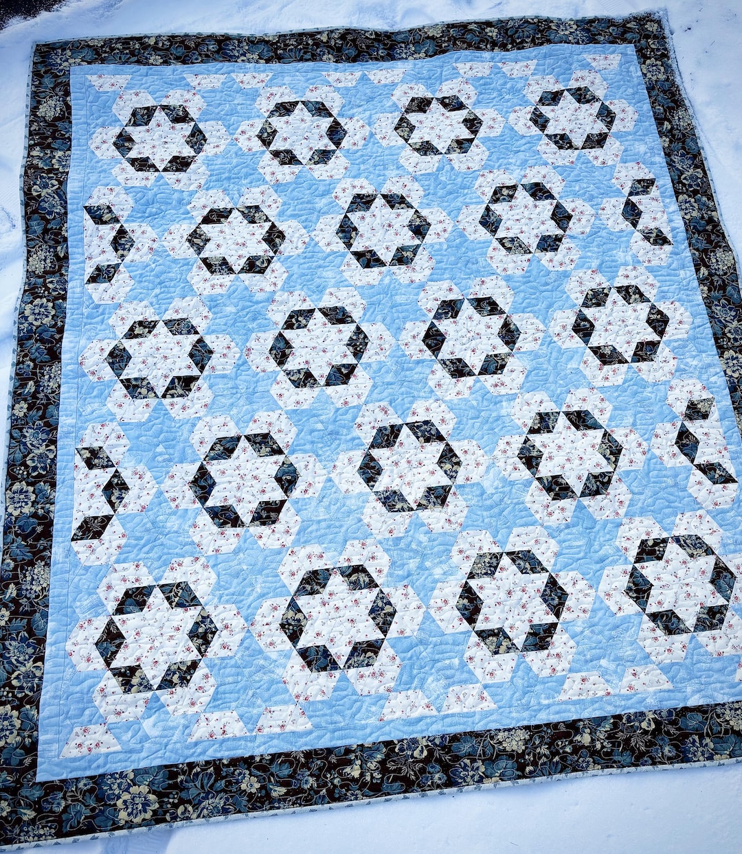 Snowflake Quilt Pattern - PDF - Etsy