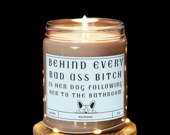 Scented Candle, Sea Breeze, 9oz: Behind Every Bad Ass...