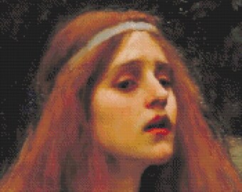 The Lady of Shalott Crop | Cross Stitch Pattern | PDF | Instant Download | John William Waterhouse | Pattern Keeper | Fine Art