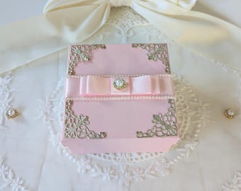 Small Luxury Gift Box for Jewelry and Small Items | Pink Decorative Box for Wedding and Party Favors