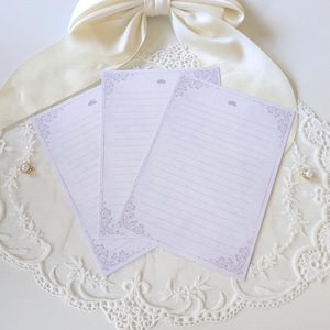 Lavender Letter Writing Paper Set | 5x7 Cardstock Purple Letter Paper for Anniversaries, Weddings, Bridal Showers, and Love Letters