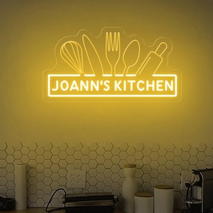Personalisierte Küchen Name Leuchtreklame, Custom Küche Neon Schild, benutzerdefiniertes Namensschild, handgemachtes LED-Licht, Küche Wandkunst, Geschenke der Nana Mutter, Köche