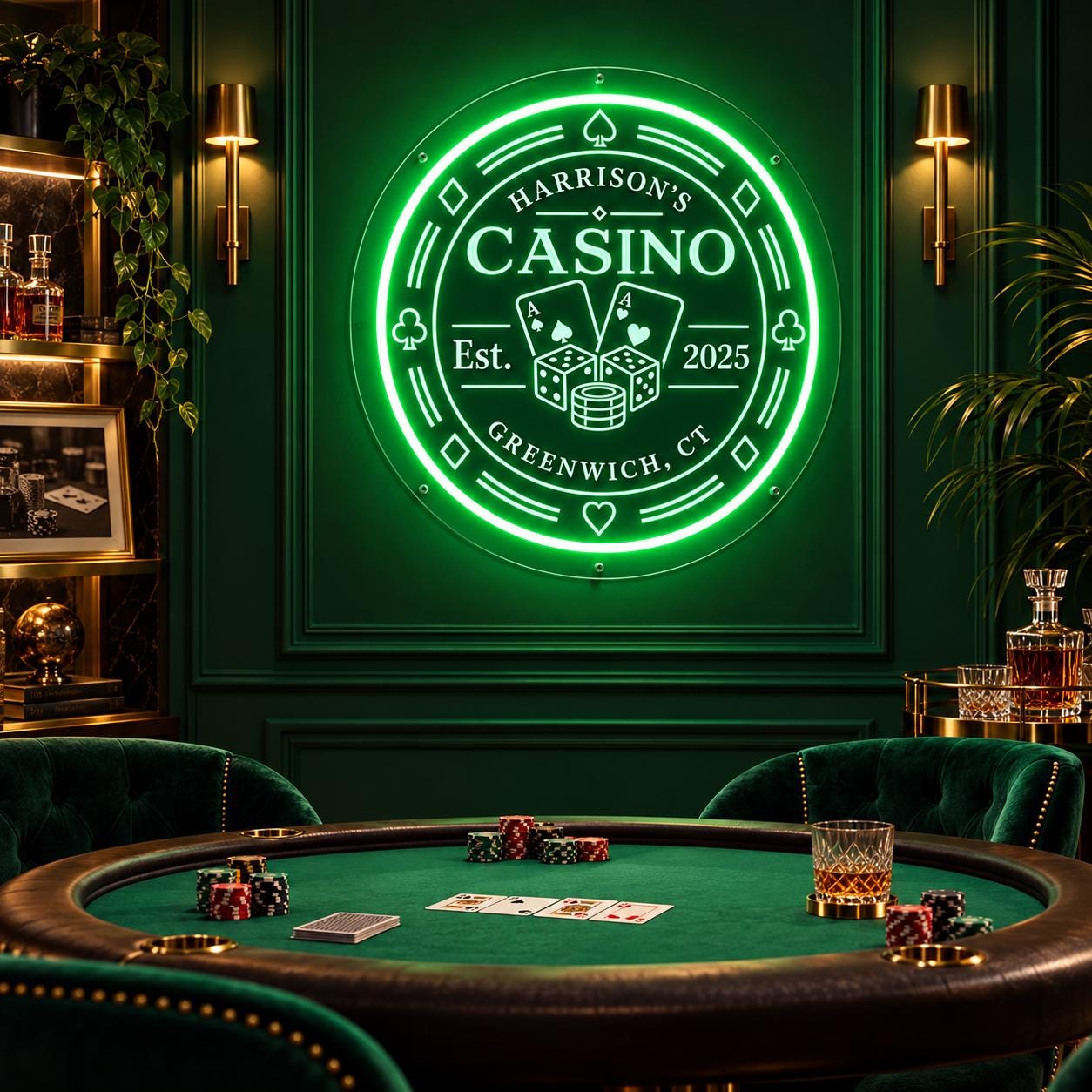 Neon Casino Sign - Etsy