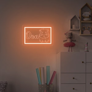 Sinal de néon personalizado para animais de estimação, sinal de néon para nome de animal de estimação personalizado, sinal memorial para animais de estimação personalizado, sinal de impressões de pata, sinal de placa, memorial para cães e gatos, nome da caixa para animais de estimação
