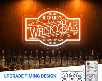 Letrero de neón LED personalizado para bar de whisky, decoración para cueva de hombre