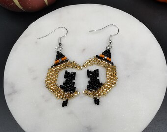 Witch's Cat Earrings