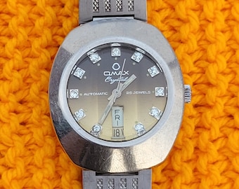 Excellent Vintage Omax Crystal Turtle Shaped 25 Jewels