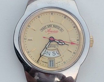 Vintage West End Watch Co. Sowar Automatic Stainless Steel Day-Date Men's Wristwatch