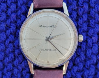 Rare Vintage Citizen Ace Parashock Men's Watch 21 Jewels