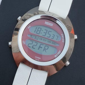 Vintage Citizen Independent 1481010 Digital Stainless Steel Rare Japan Men's Watch