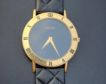 GUCCI 3300 M ゴールド ヴィンテージ スイス製 腕時計 クォーツ - Etsy