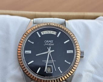 Vintage Camy Jetking SUPERAUTOMATIC 30 Jewels Stainless Steel