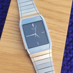 90s Vintage Seiko タンク 7431 梨地文字盤 稼働品 90s Vintage Seiko