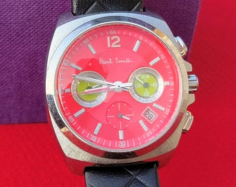 Near MINT* Paul Smith 0510-S077541 Blue Dial Tone Chronograph Qz