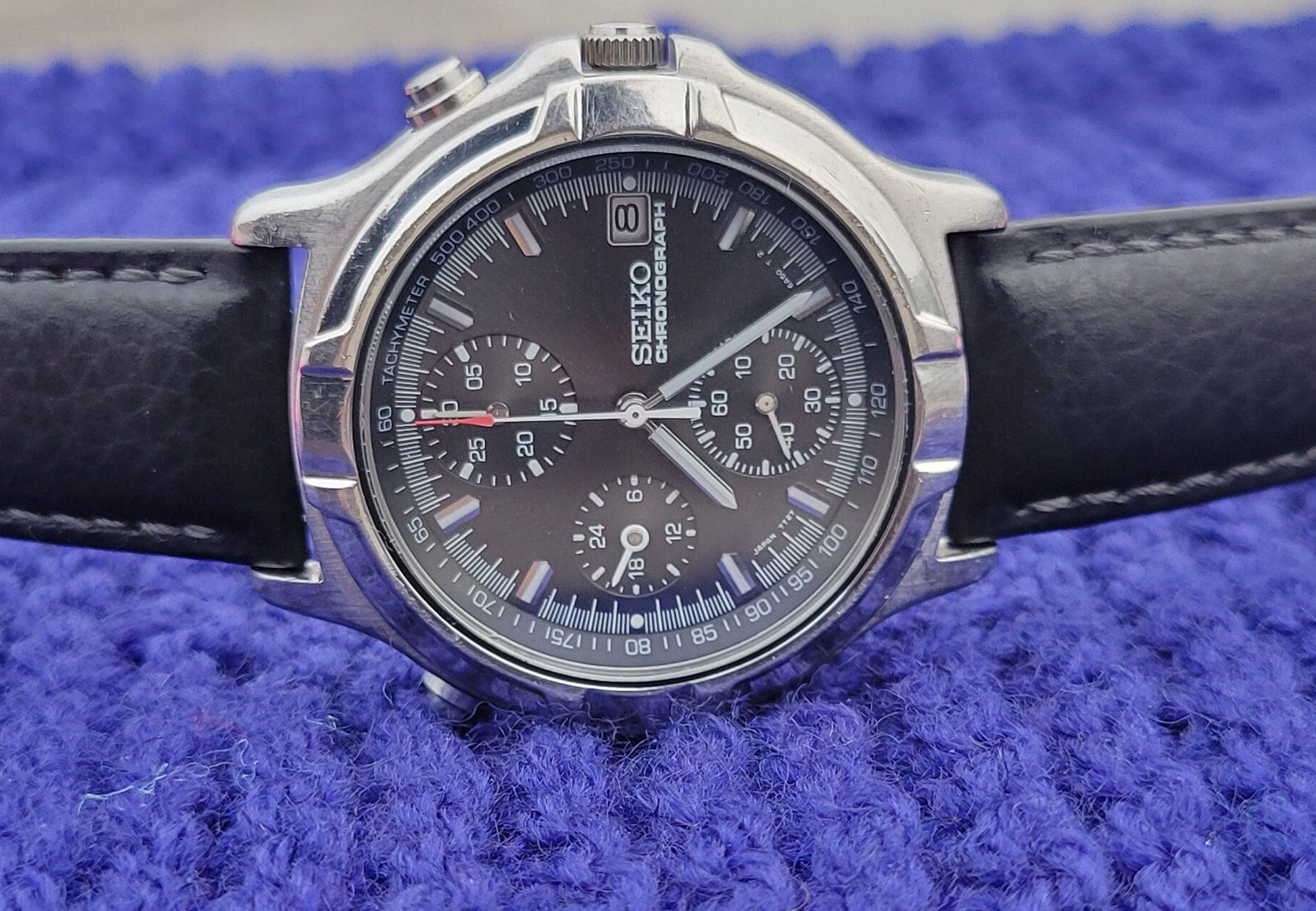 Vintage Seiko Chronograph 7T27-6A50 Tachymeter Excellent