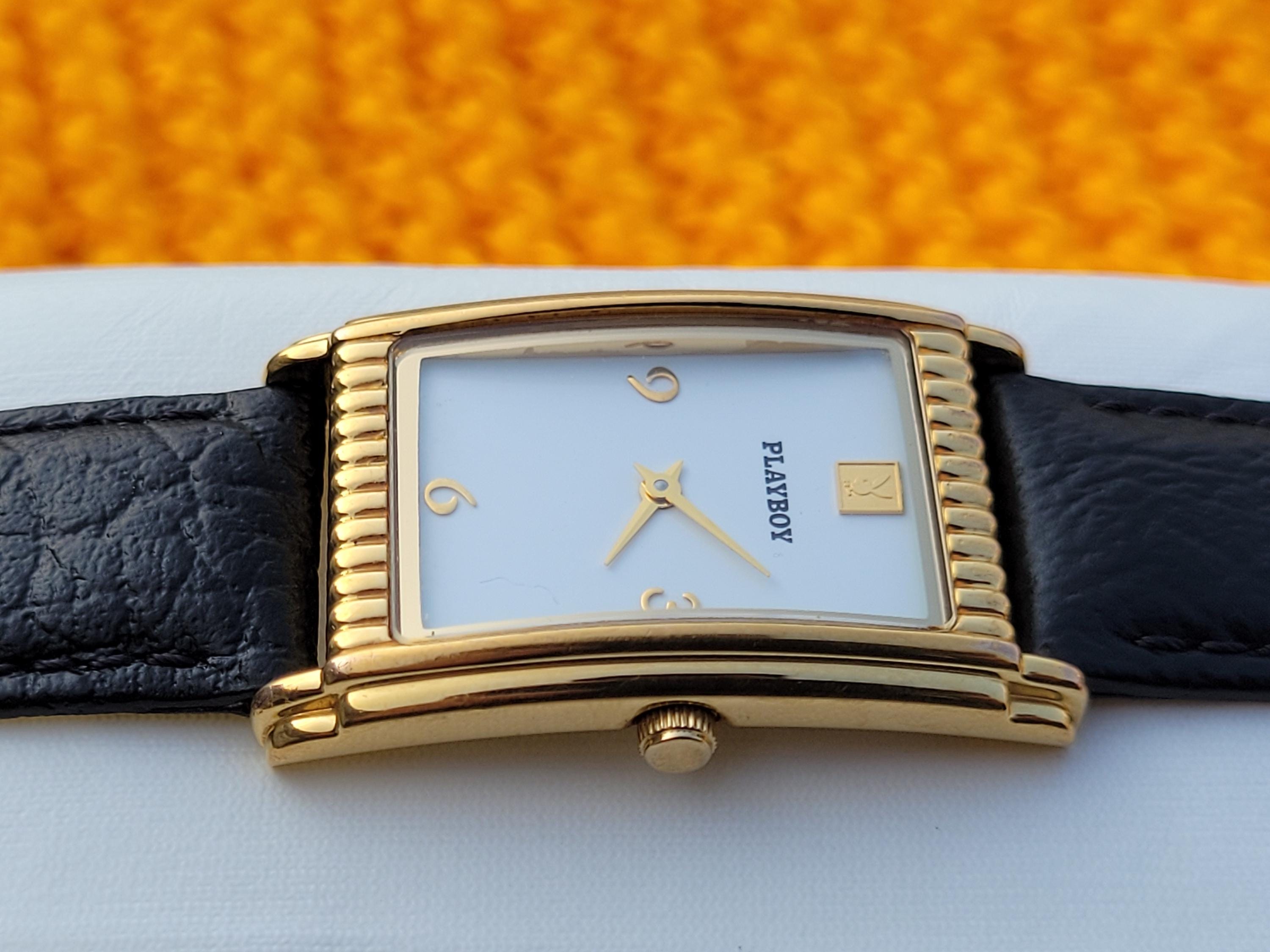Vintage PLAYBOY Tank Watch, Gold Plated, Swiss Made - Etsy