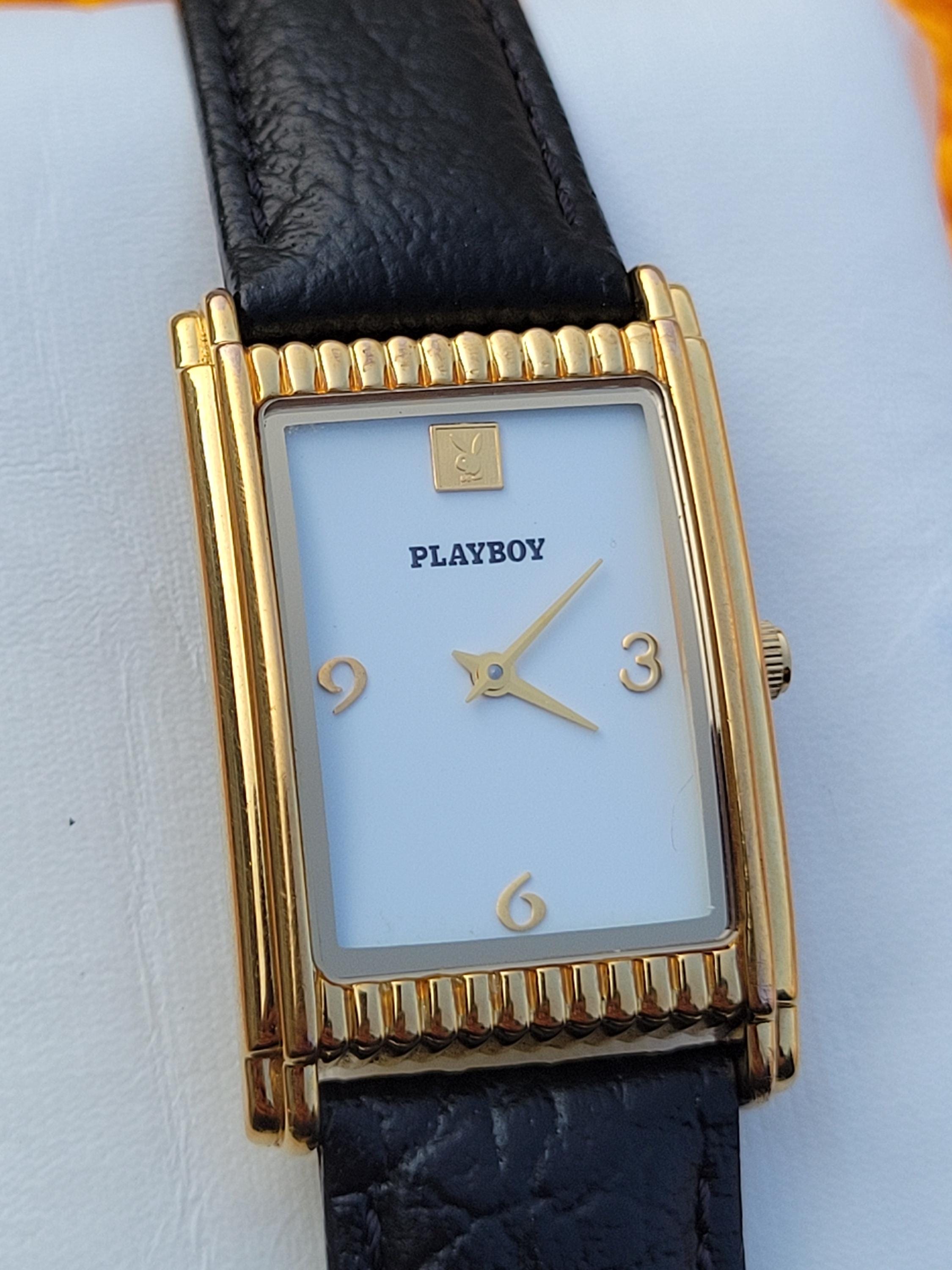Vintage PLAYBOY Tank Watch, Gold Plated, Swiss Made - Etsy