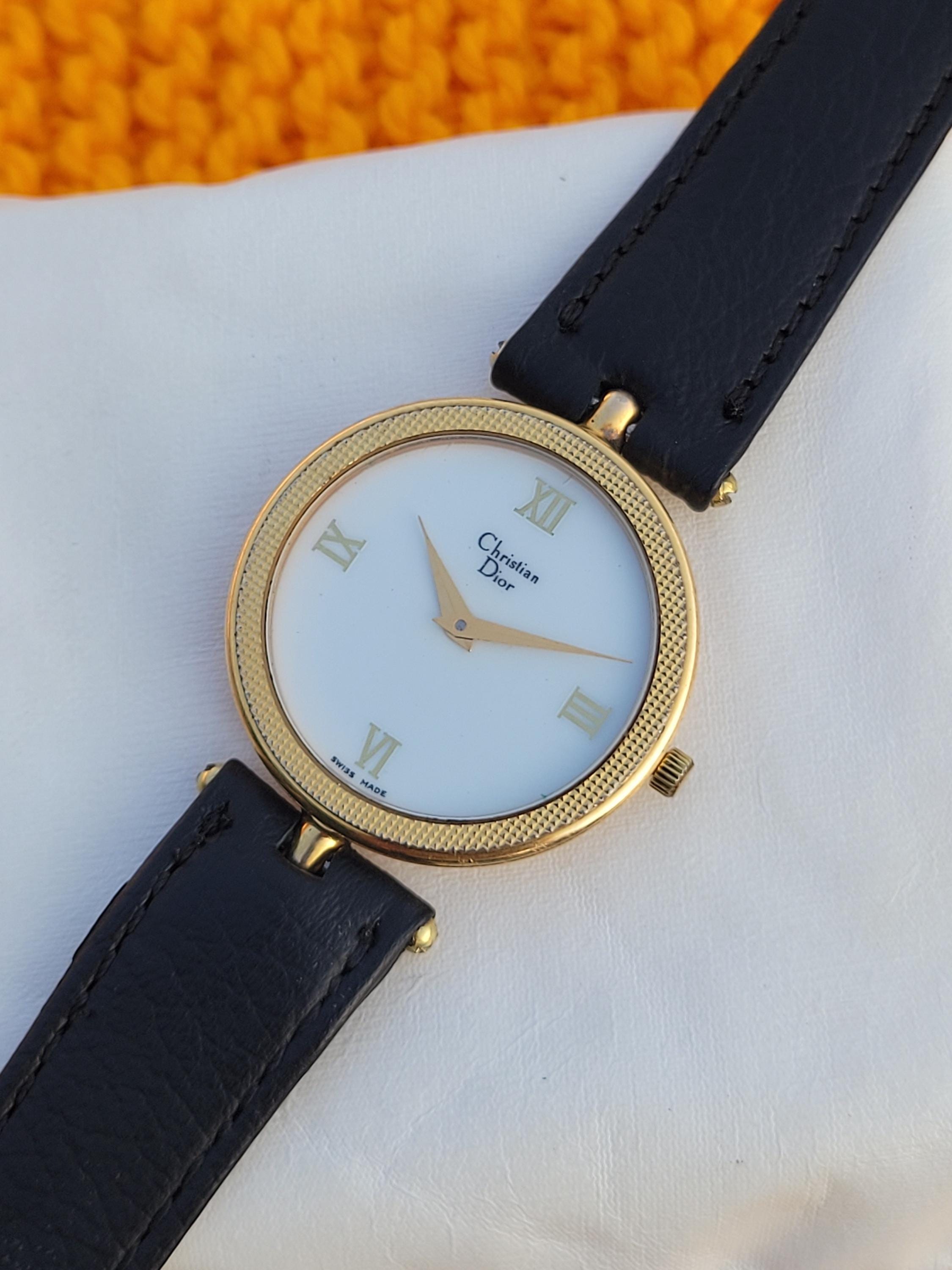 Vintage Christian Dior 3044 Quartz Gold Plated Swiss Made Unisex