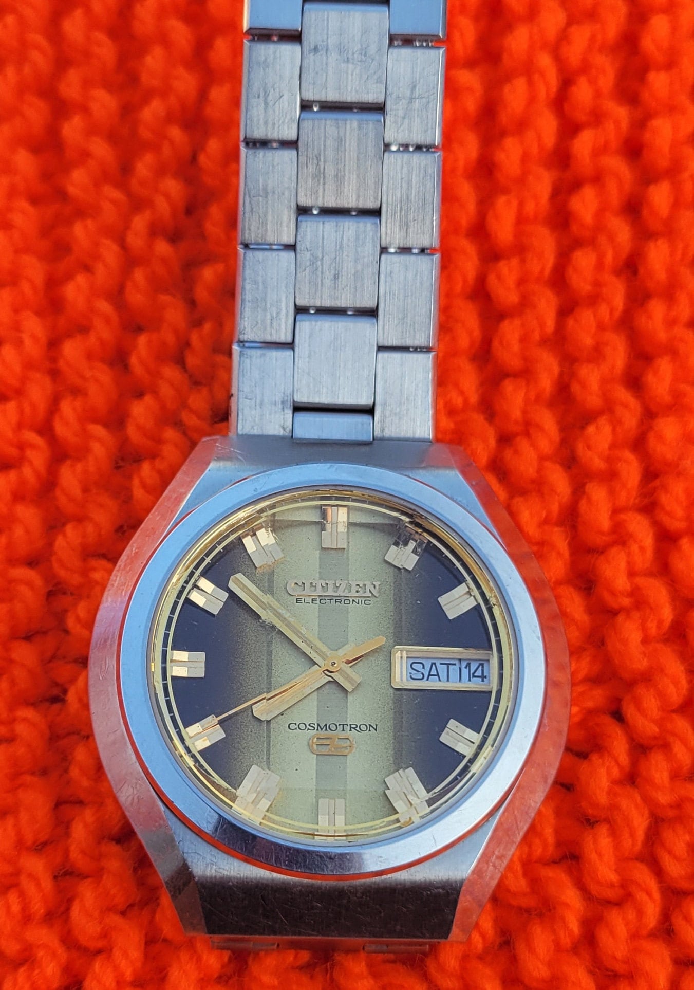 ヴィンテージ シチズン コスモトロン 7802：1970年代 ステンレス 