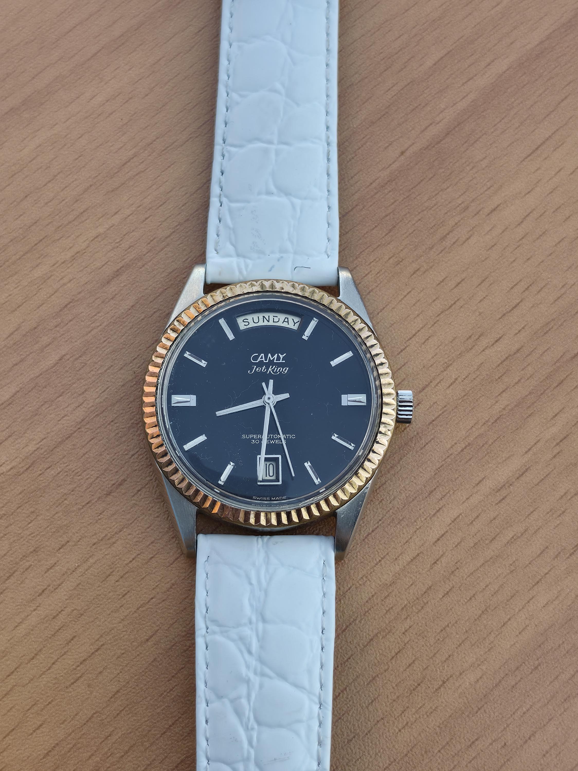Vintage Camy Jetking SUPERAUTOMATIC 30 Jewels Stainless Steel