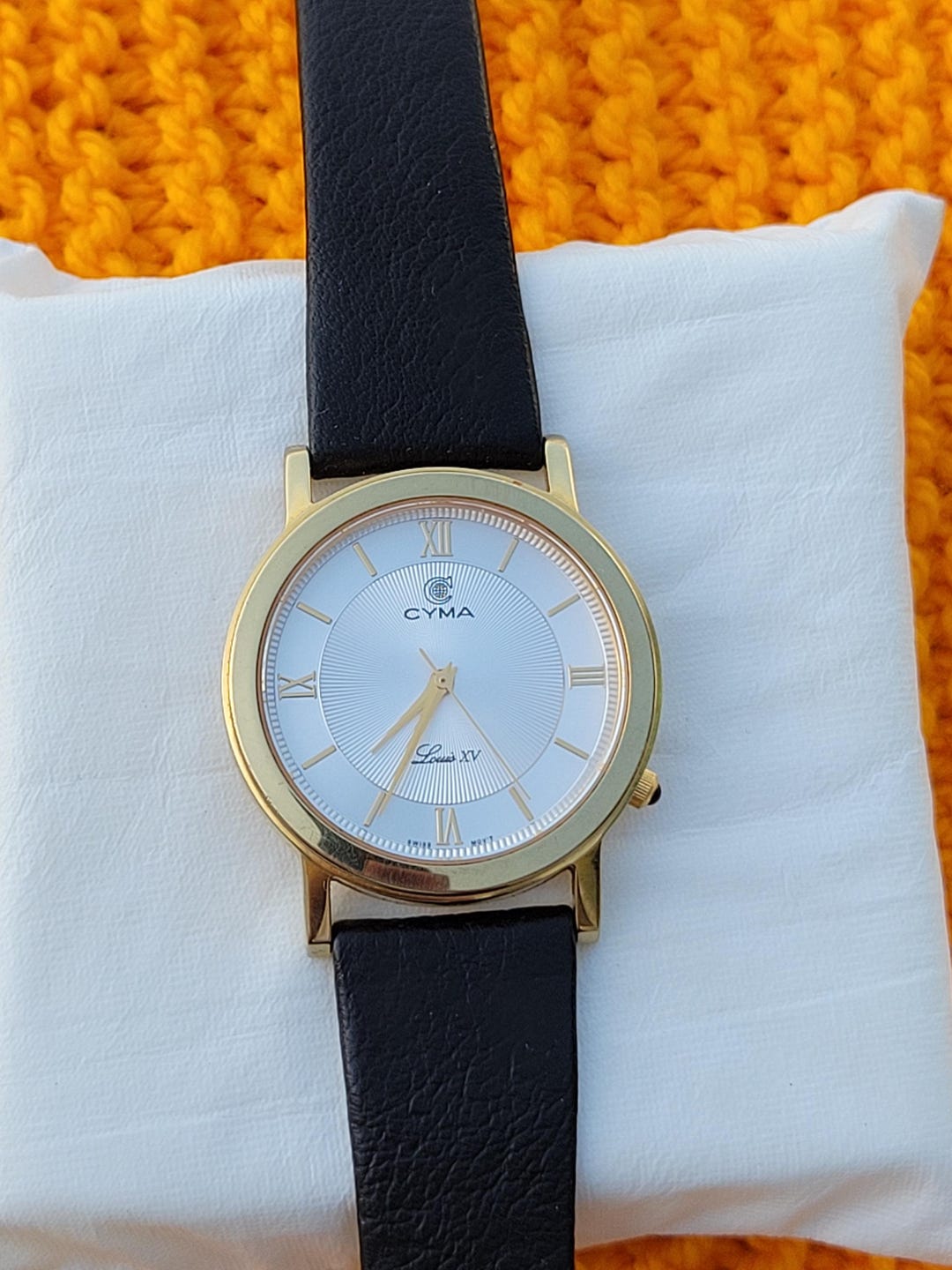 Cyma Louis XV Gold Plated Men's Swiss Watch - Etsy