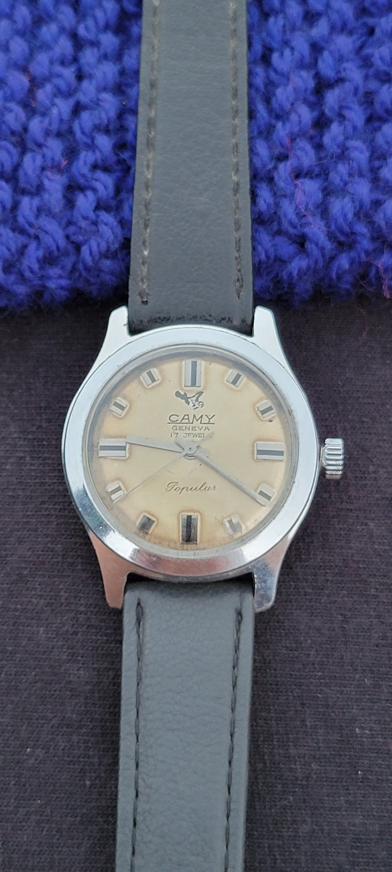 CAMY Geneva 17 Jewels 手巻き時計 Vintage Camy Geneva Popular 17 Jewels 1960's Swiss Made Rare Men's