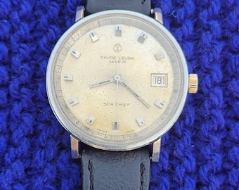 FAVRE-LEUBA GENEVE SEACHIEF 手巻き腕時計 A3280 Favre Leuba Geneve Sea King Manual Winding Vintage Men's