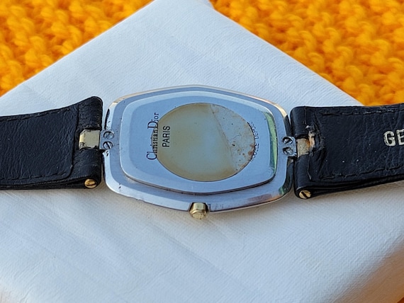 Vintage Christian Dior Watch: Swiss Made Gold & Silver Tonneau